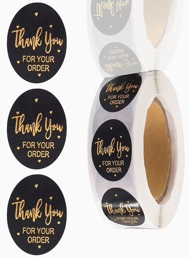 53 Arts Thank You Stickers - Round 500 Pcs in 1 Roll, Random Designs for Packaging, Gifts & Decorations - Image 1